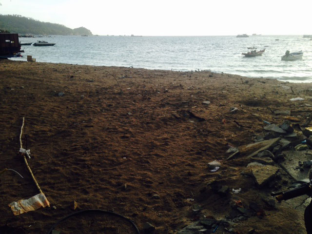 Sairee Beach vuilnis
